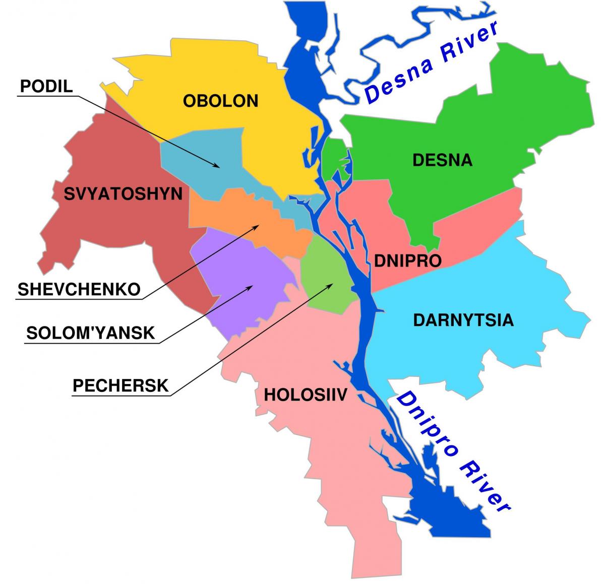 Карта Киевского района